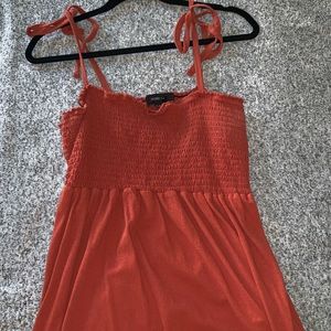 Lace up straps tank top
